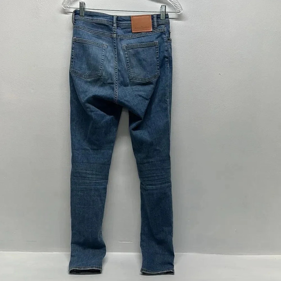Acne Studios Peg Jeans Mid Rise Denim Jean Cotton Stretch Blue Size 26 x 32 - Picture 5 of 8
